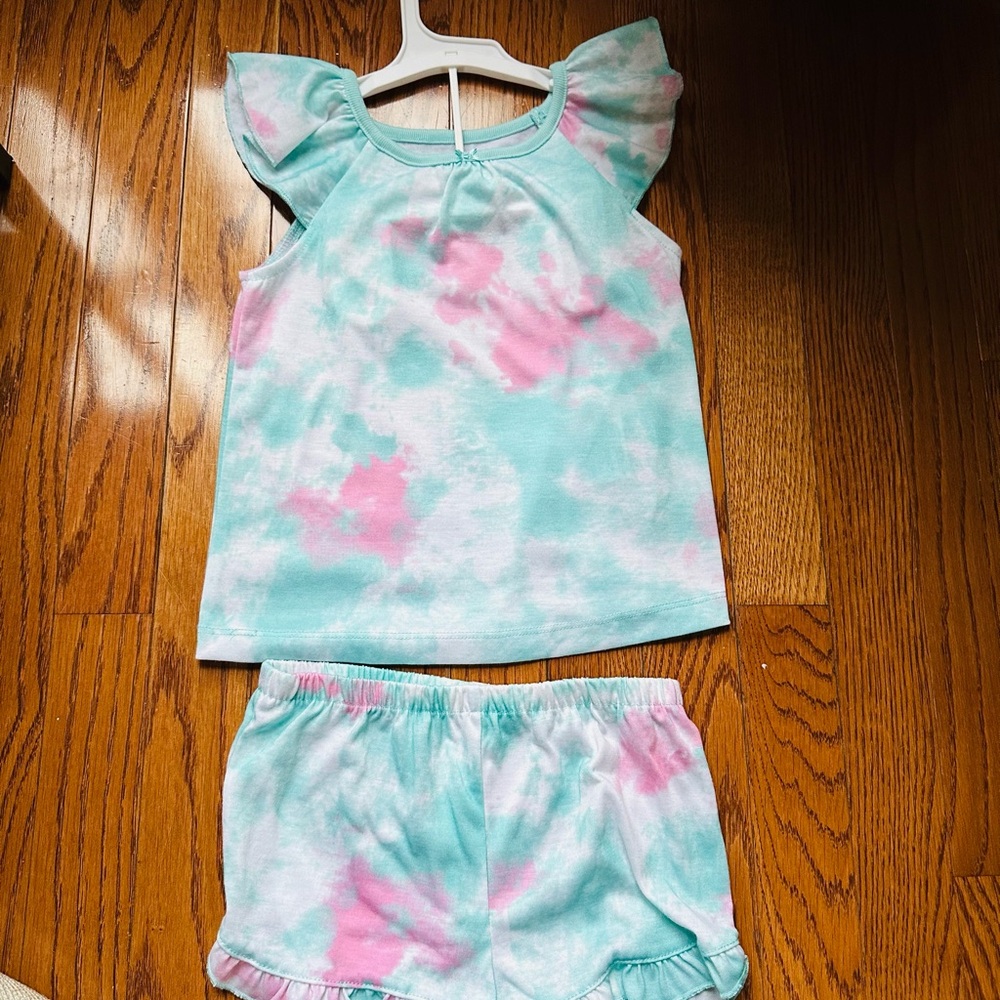 Bundle Carter's Pink and Blue Tie-Dye Kids Matching Set